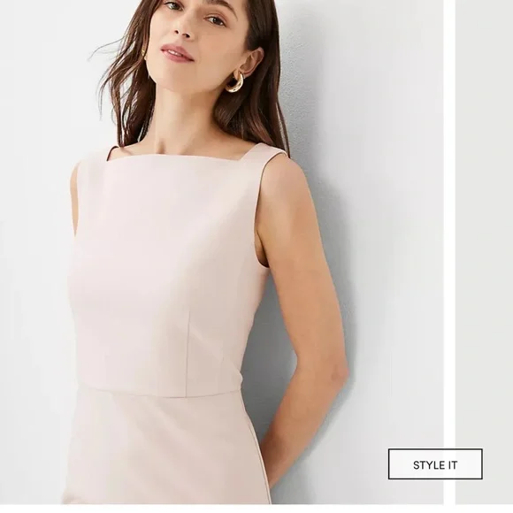 Ann Taylor Blush Midi Dress - Picture 3 of 7